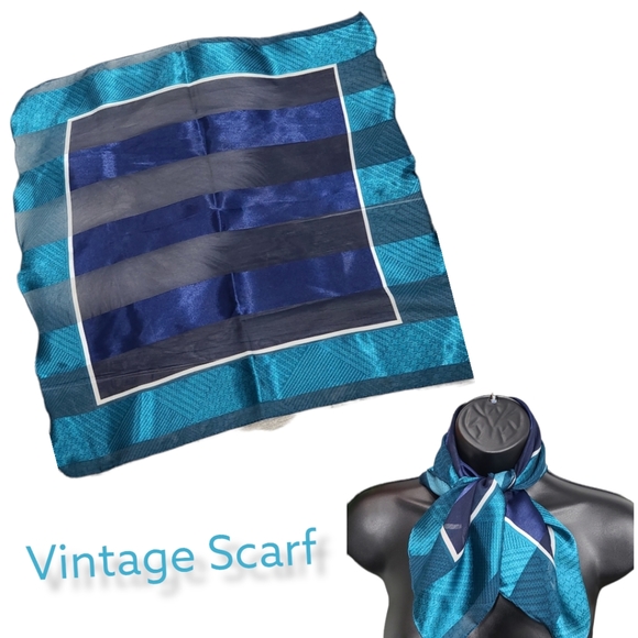 Vintage Striped Sheer Scarf - Picture 3 of 8